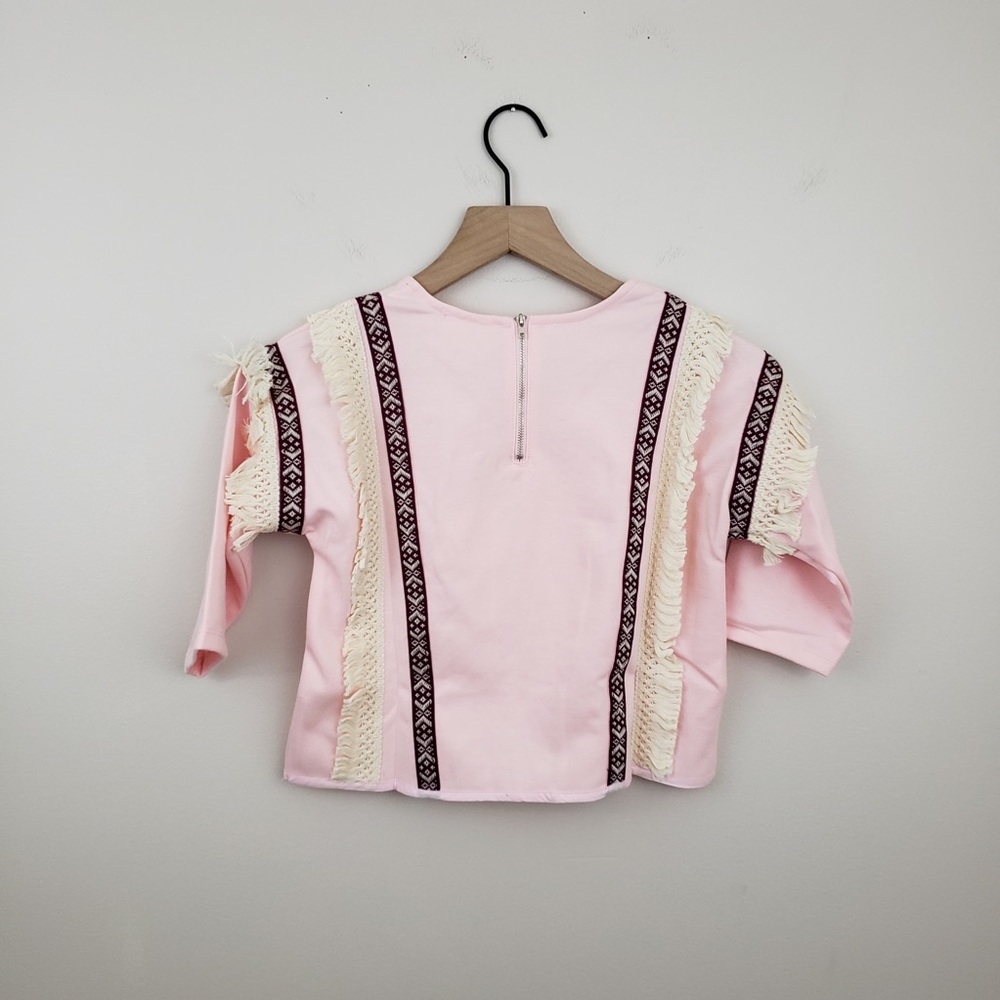 Hayden Boho Pink Aztec Style Sweater - Picture 3 of 4